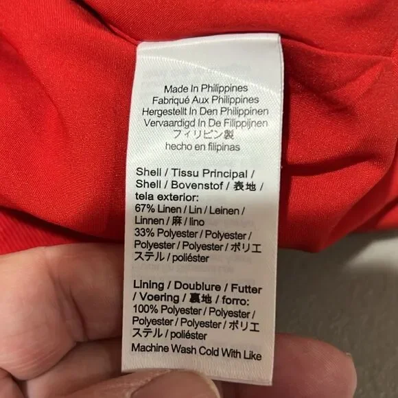 J. Crew High-neck sheath dress in stretch linen blend Red NWT 4P - Picture 11 of 12